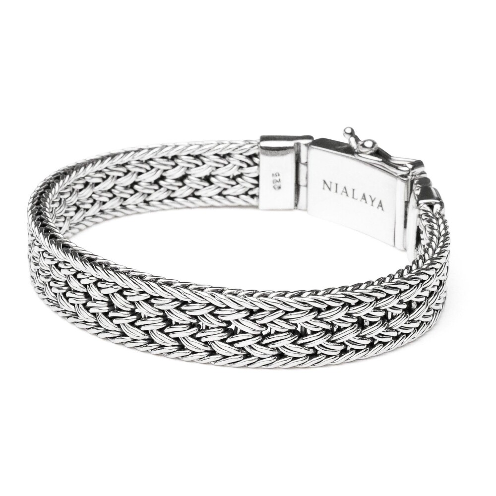 Silver deals braided bracelet