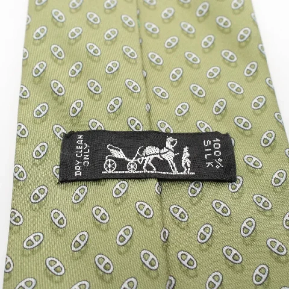 Hermès Vintage Pre-owned Silk home-office Green Dames
