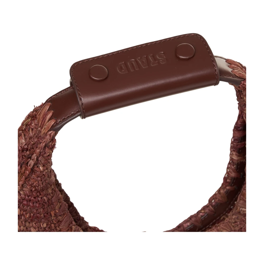 Staud Bruine Raffia Moon Handtas Brown Dames