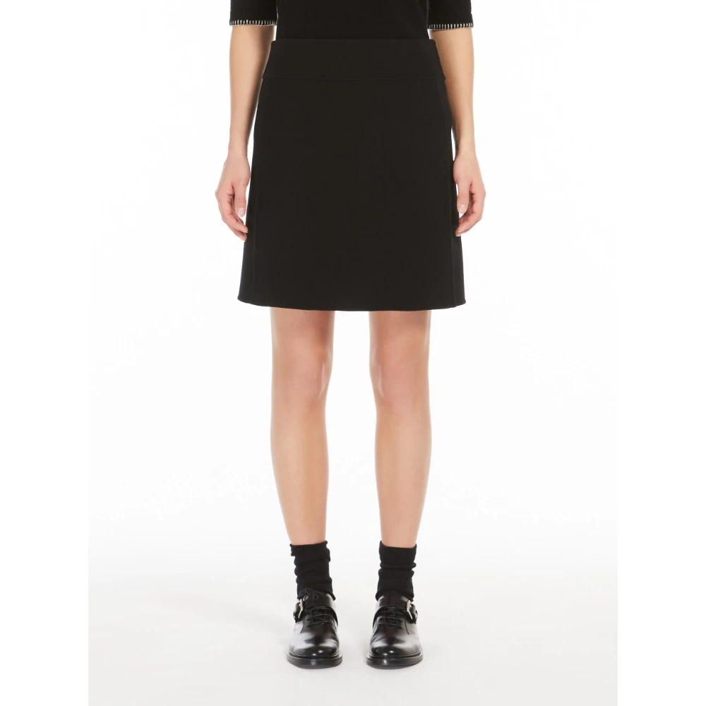 Max Mara Zwarte kokerrok rechte silhouet Black Dames