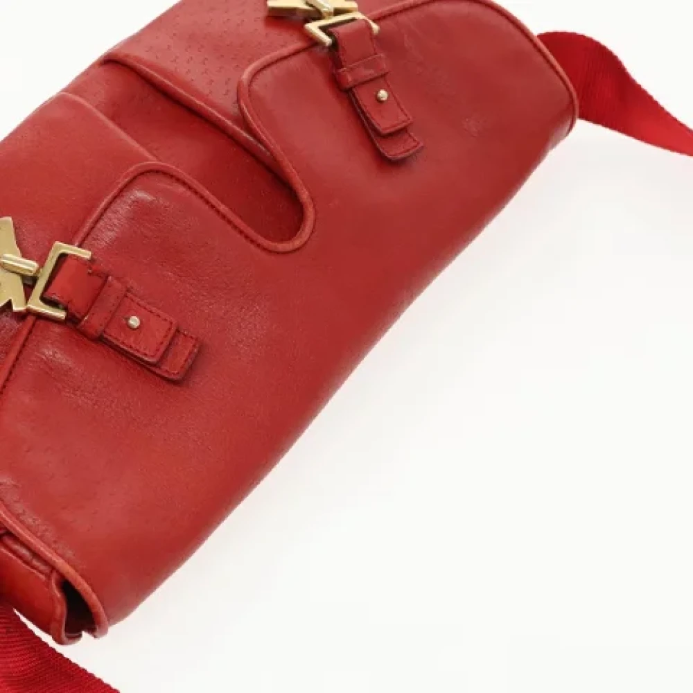 Salvatore Ferragamo Pre-owned Leather shoulder-bags Red Dames