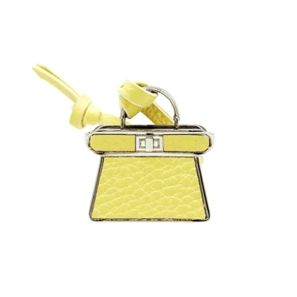 Fendi Vintage Pre-owned Leather key-holders Yellow Dames