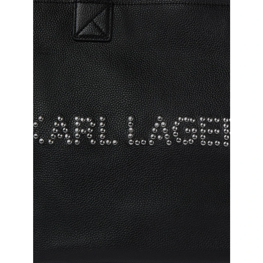 Karl Lagerfeld Zwarte Studs Tote Tas Black Dames