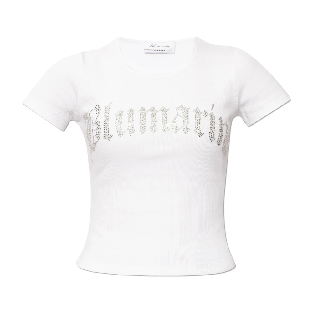 Blumarine Witte T-Shirt voor Vrouwen White Dames
