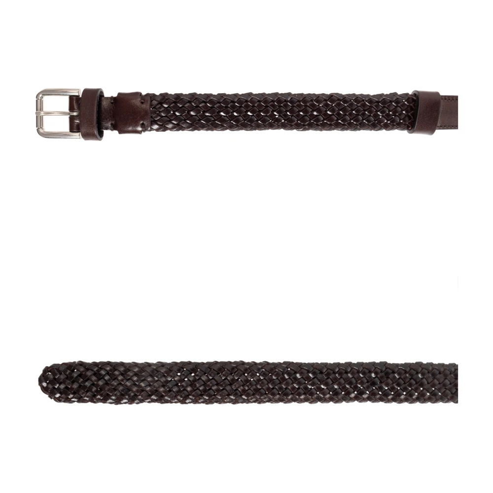 Dolce & Gabbana Leren riem Brown Heren