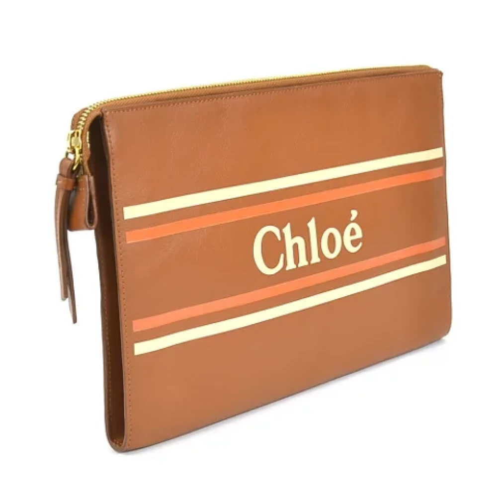 Chloé Pre-owned Fabric clutches Beige Dames