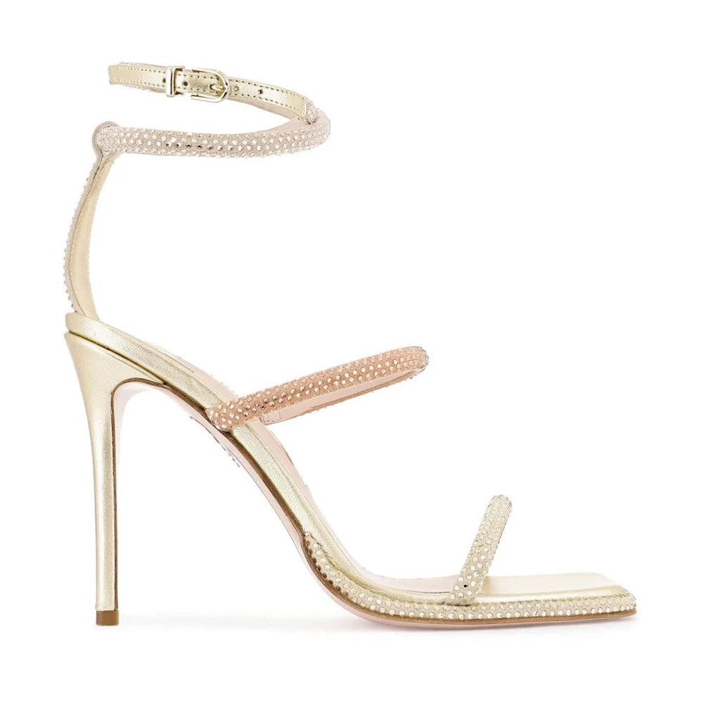 Sophia Webster Yellow High Heel Sandals, Female, 8 Uk, Liquid Gold Sandals