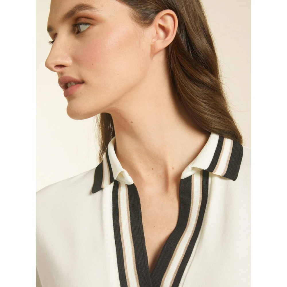 Elena Mirò Stijlvolle Polo White Dames