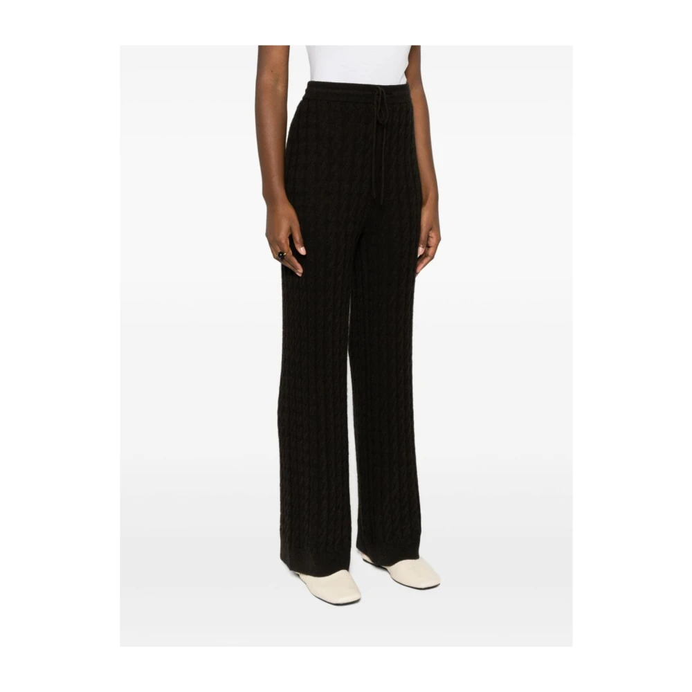TotêMe Gebreide Kabelbroek Black Dames