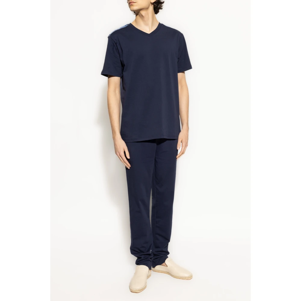 Moschino Pyjama's met logo Blue Heren