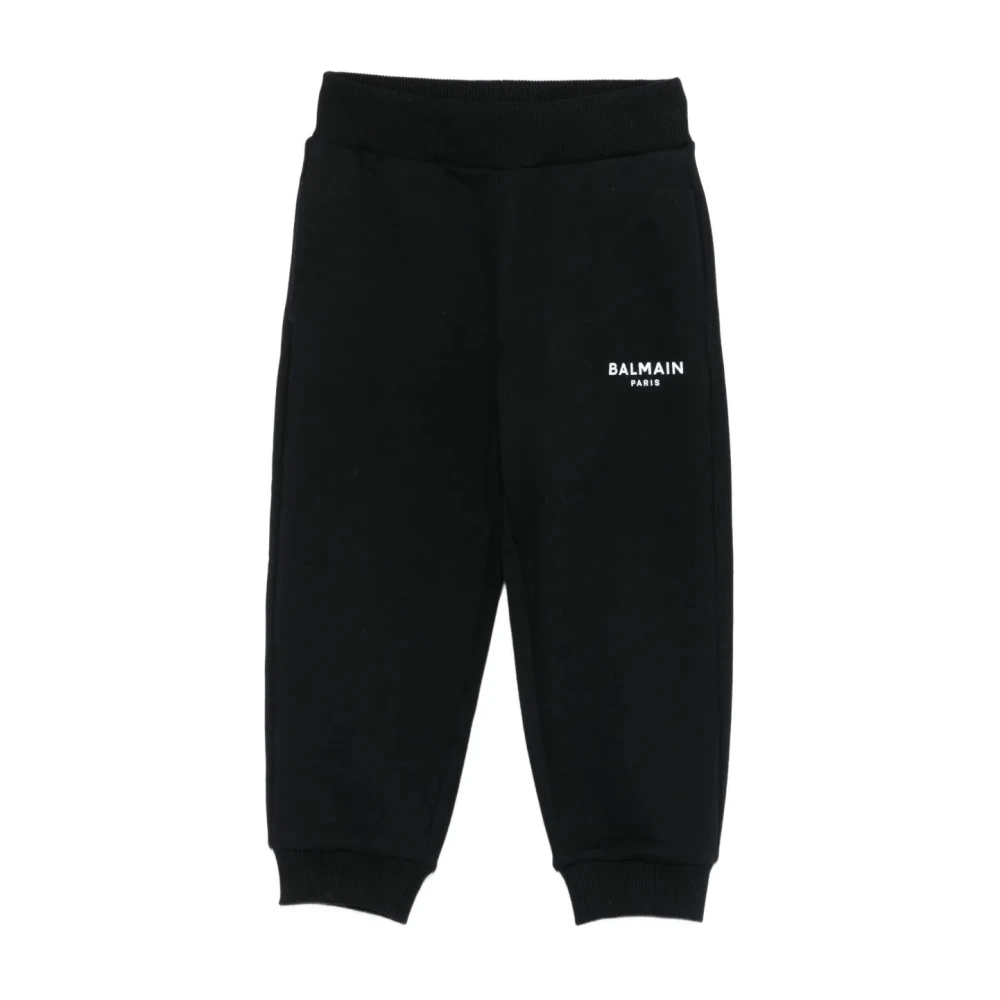 Balmain Unisex Kids Black Logo Joggers - Sweatpants - 14 Y - Kids