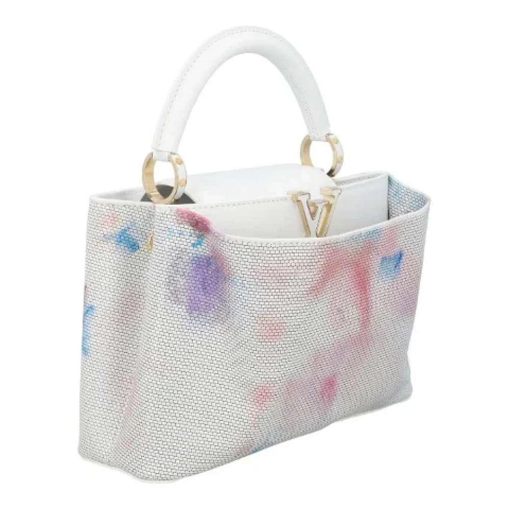 Louis Vuitton Vintage Pre-owned Fabric handbags White Dames