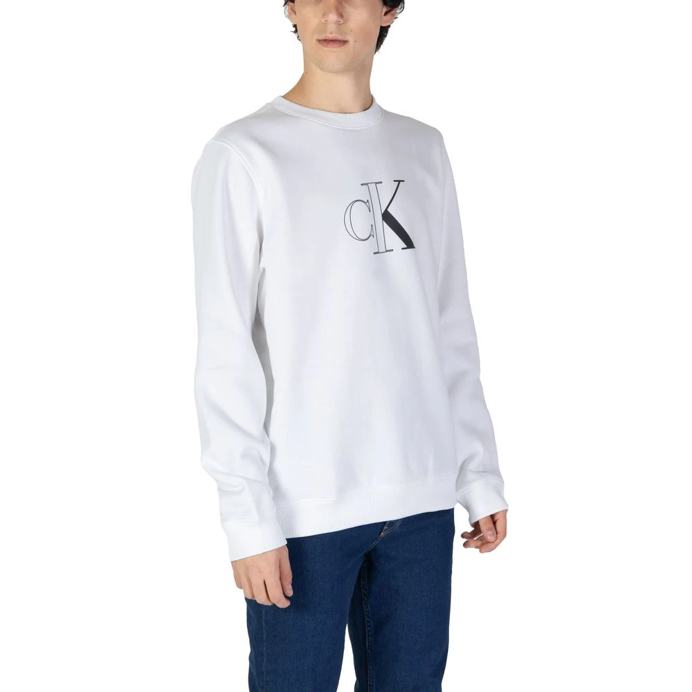 Calvin Klein Jeans Weier Polyester Pullover voor Mannen White Heren