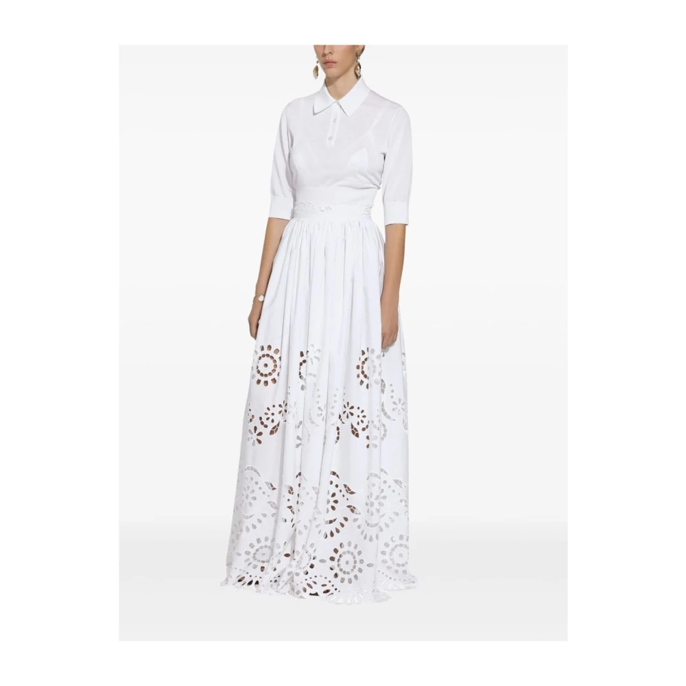 Dolce & Gabbana Witte Polo Cropped T-shirts en Polos White Dames