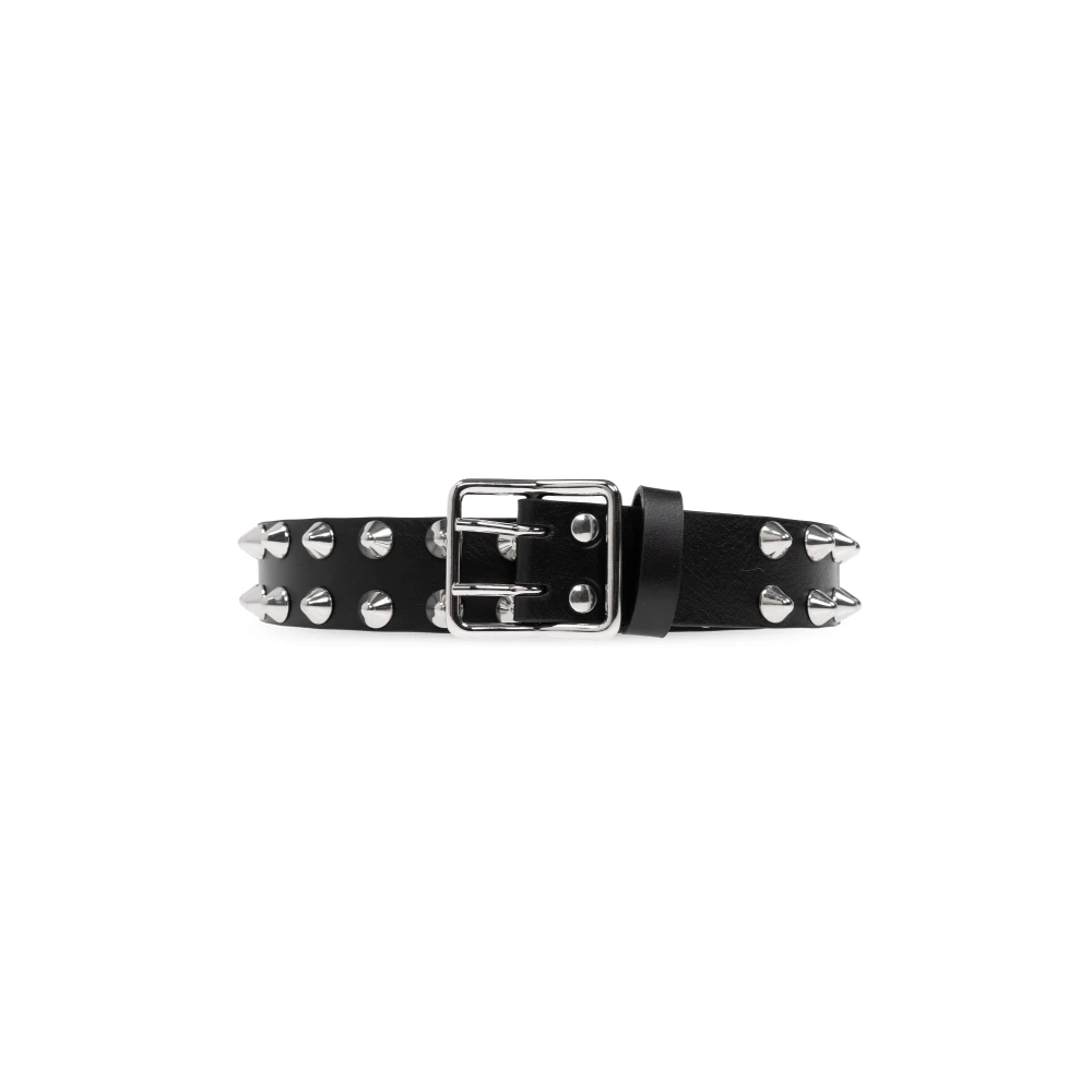 Dsquared2 Leren riem met studs Black Heren