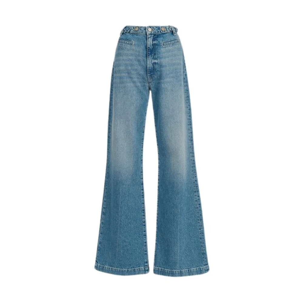 Essentiel Antwerp Klassieke Blauwe High Waist Flared Jeans Blue Dames