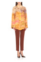 chemise-orange-en-viscose-avec-col