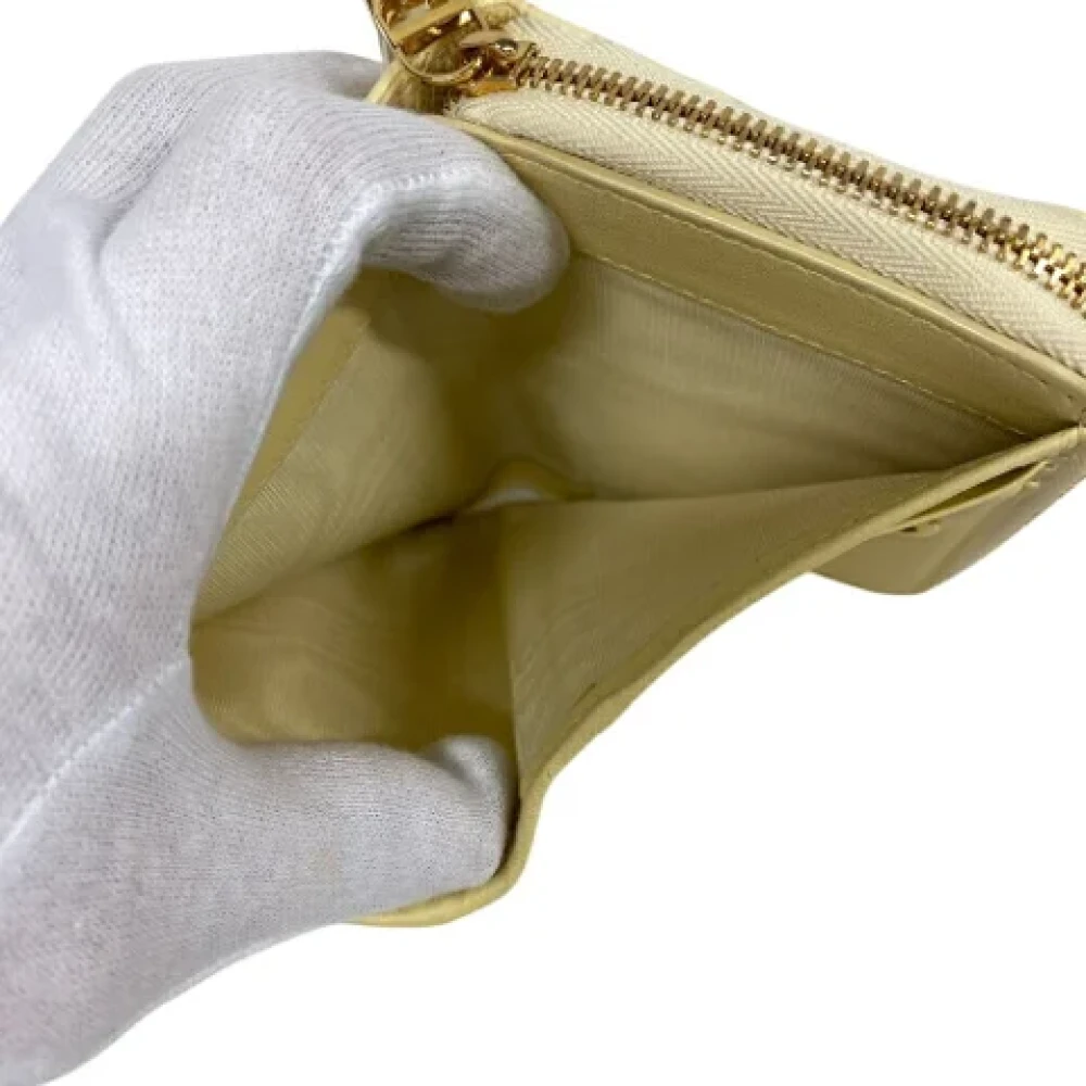 Dior Vintage Pre-owned Leather wallets Yellow Dames