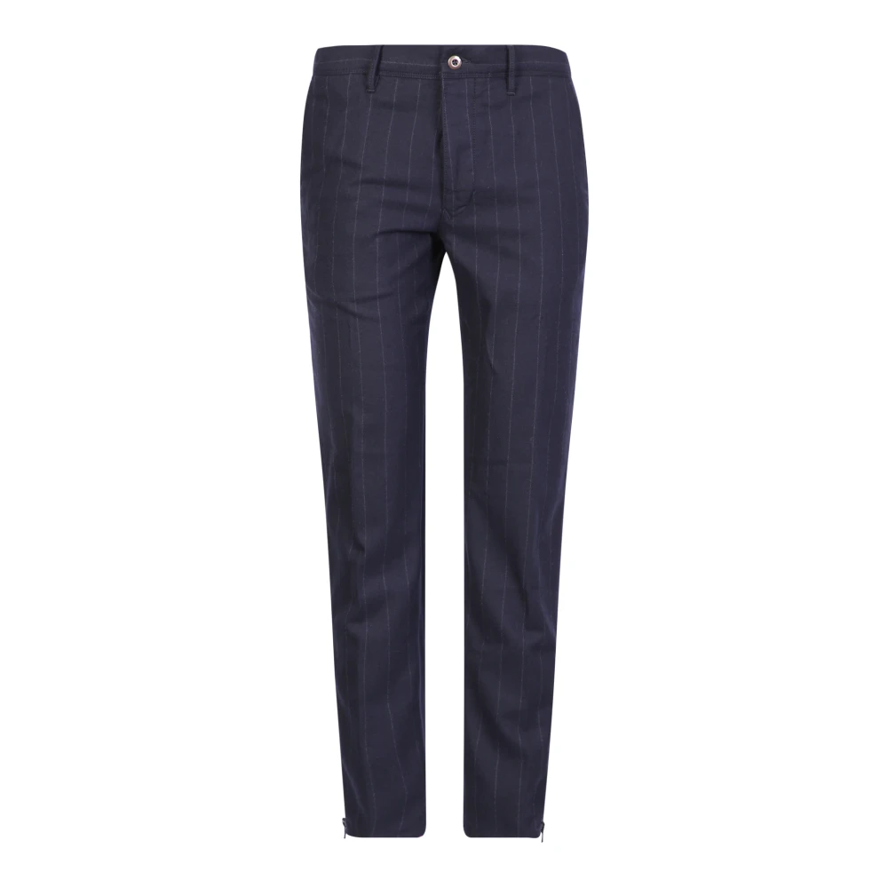 Incotex Men's Blue Chinos, W34, Slim Cut Trousers