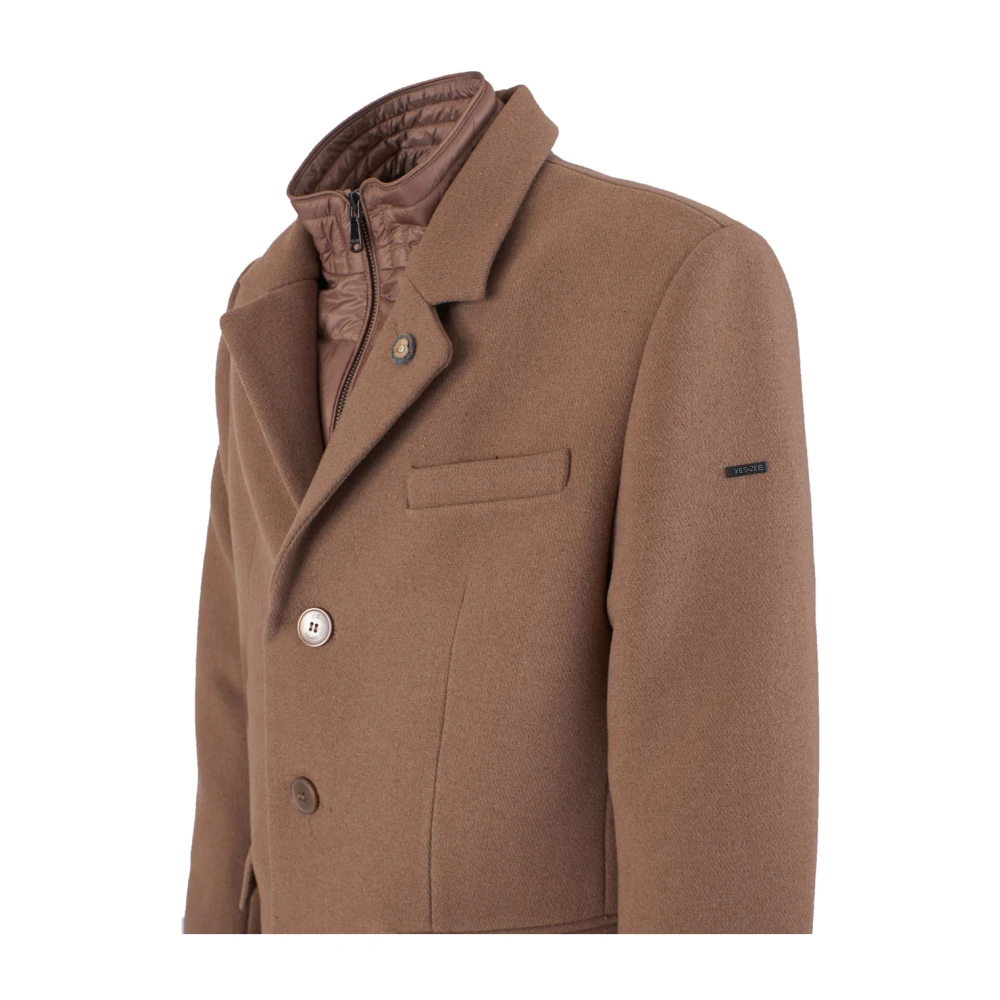 YES ZEE Stijlvolle Jassen Collectie Brown Heren