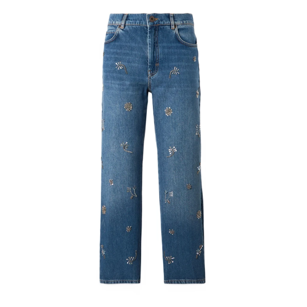 Weekend Max Mara Women's Blue Straight Fit Jeans, Xs, Straight Jeans