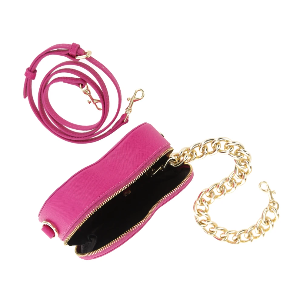 Versace Jeans Couture Hart Logo Lock Tas Magenta Pink Dames