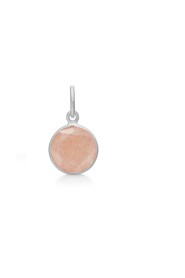 Cat Pendant Peach Moonstone Silver