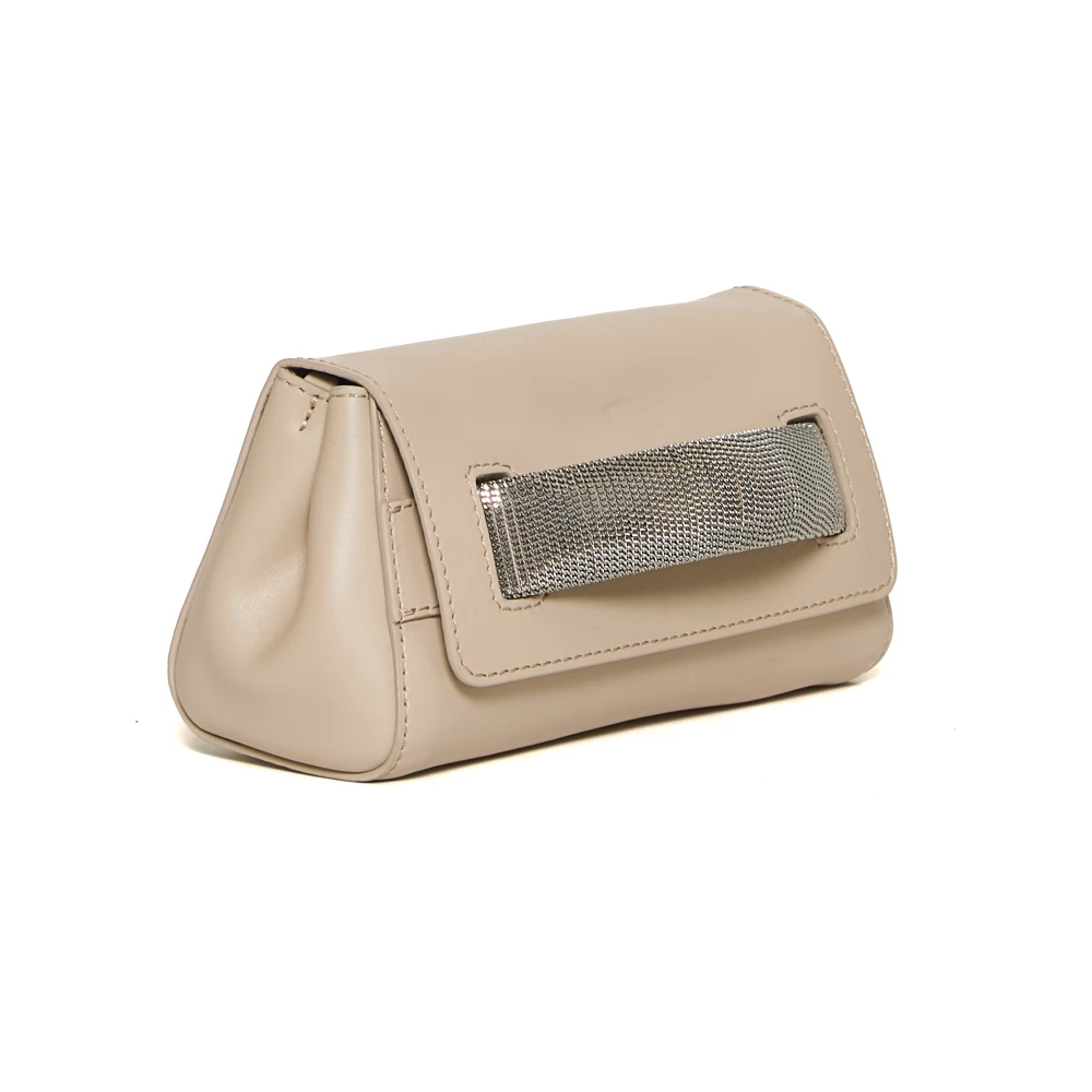 Orciani Stijlvolle leren handtas in beige Dames