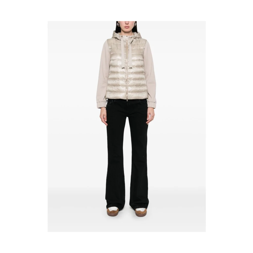 Herno Beige Capuchonrits Jas met Koord Beige Dames