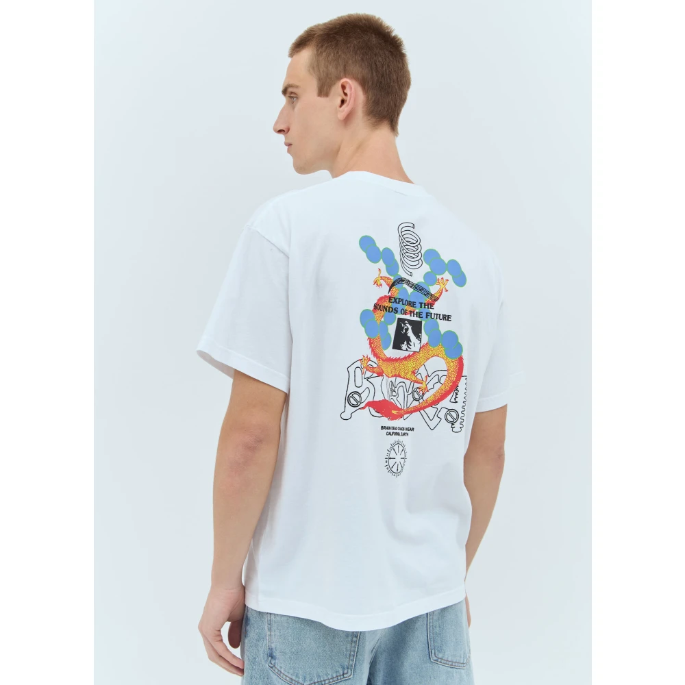 Brain Dead Grafische Print Katoenen T-shirt White Heren