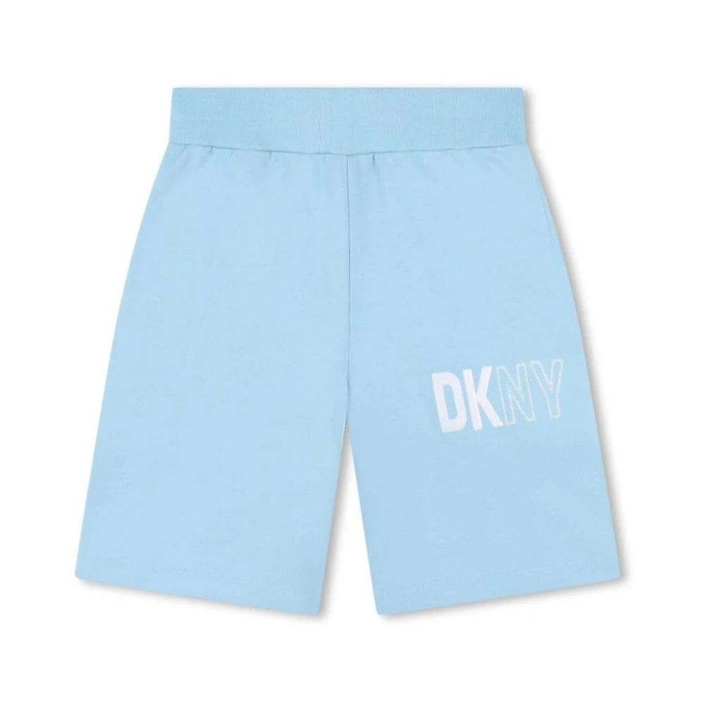 Dkny Himmelblå Shorts för Kvinnor Blue, Unisex