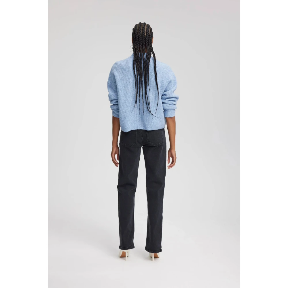 Gestuz Blauwe Melange Korte Cardigan Blue Dames