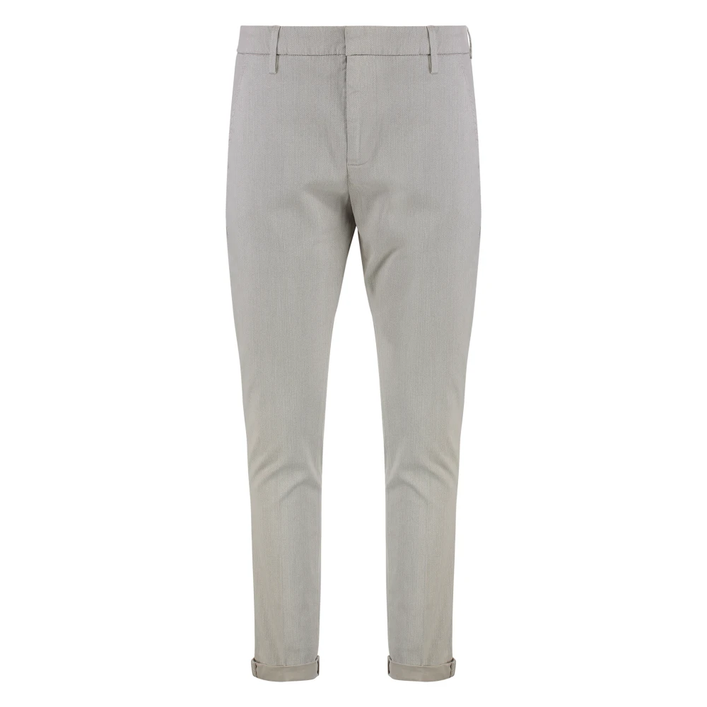 Dondup Oprolbare Enkelboeien Katoenen Broek Beige Heren
