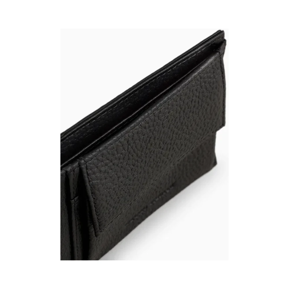 Emporio Armani Zwarte Eagle All-Over Portemonnee Black Heren