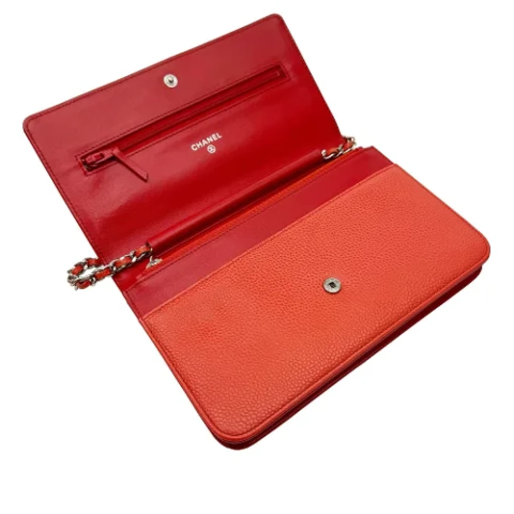 Chanel Vintage Pre-owned Leather chanel-bags Orange Dames