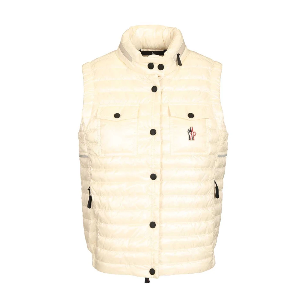 Moncler Beige Waistcoats, Female, L, Gumiane Down Padded Vest