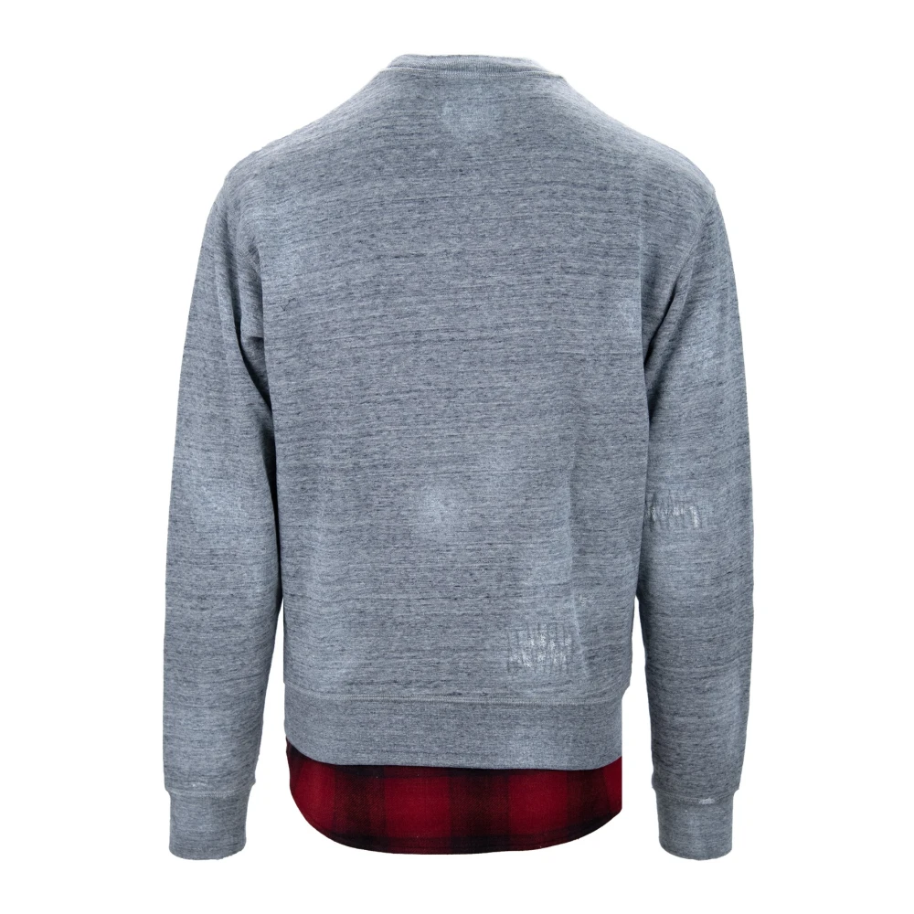 Dsquared2 Heren Sweatshirt met gelaagde look Gray Heren
