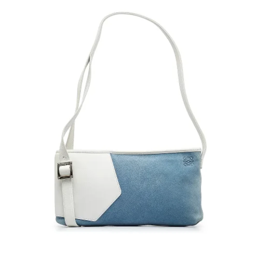 Loewe Pre-owned Suede shoulder-bags Blue Dames