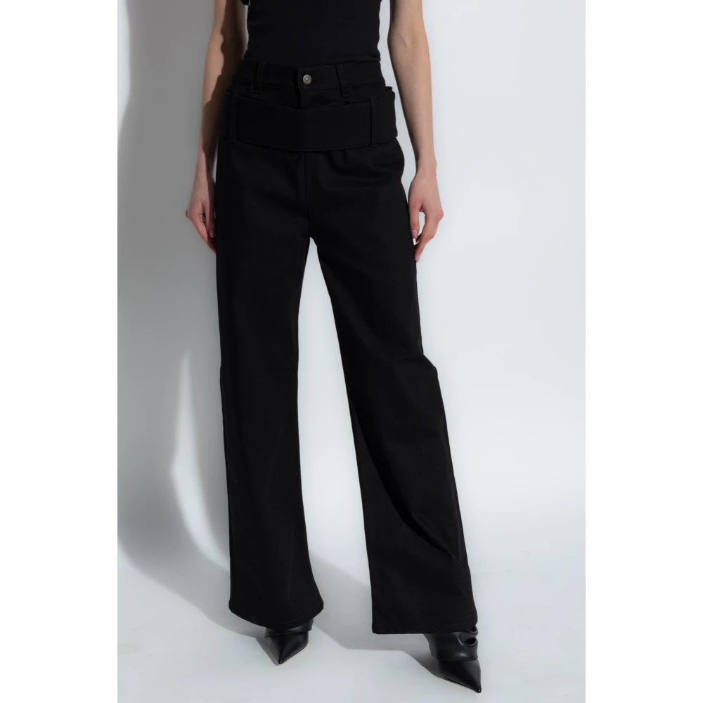 Courrèges Jeans met uitlopende pijpen Black Dames