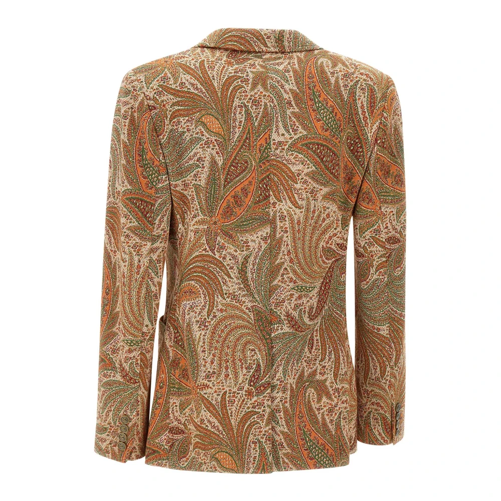 ETRO Paisley Jacquard Blazer Oranje Orange Dames