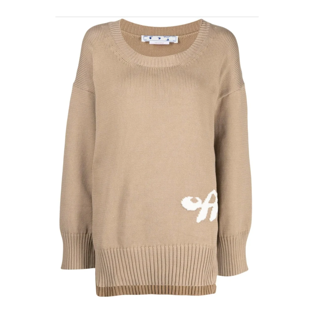 Knitwear > Long Knitwear - - Off White - Modalova