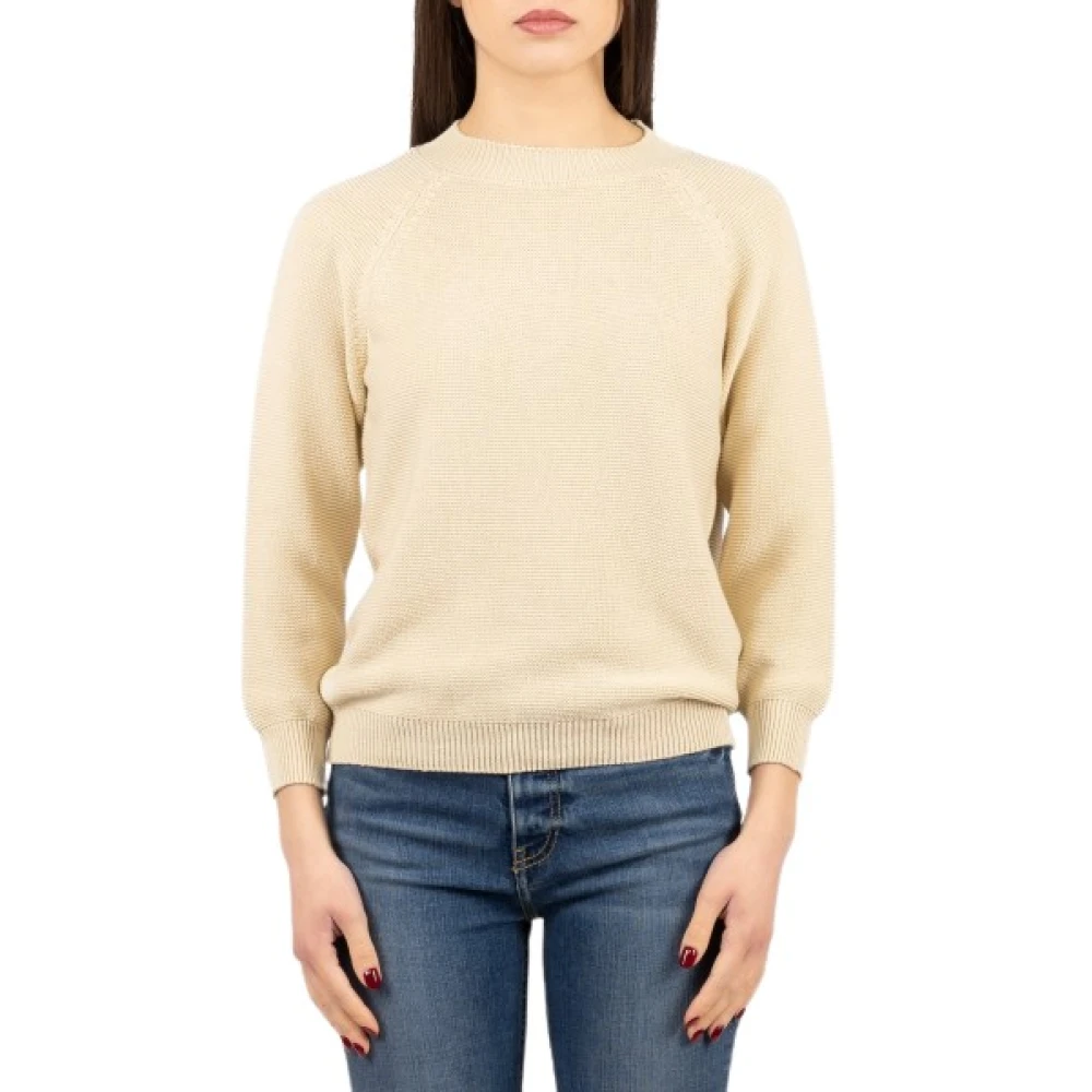 Weekend Max Mara Femme Beige - Pull En Coton - Pulls - Taille: 44 Fr