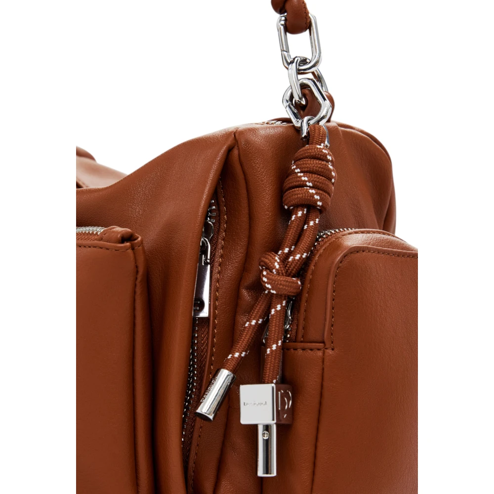 Desigual Middelgrote damestas collectie in polyurethaan Beige Dames