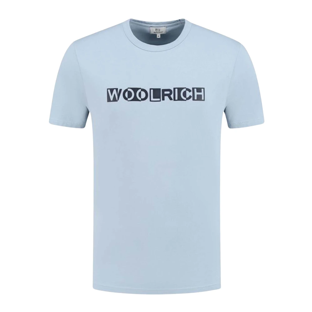 Woolrich Instarsia Tee T-shirt Blauw Blue Heren