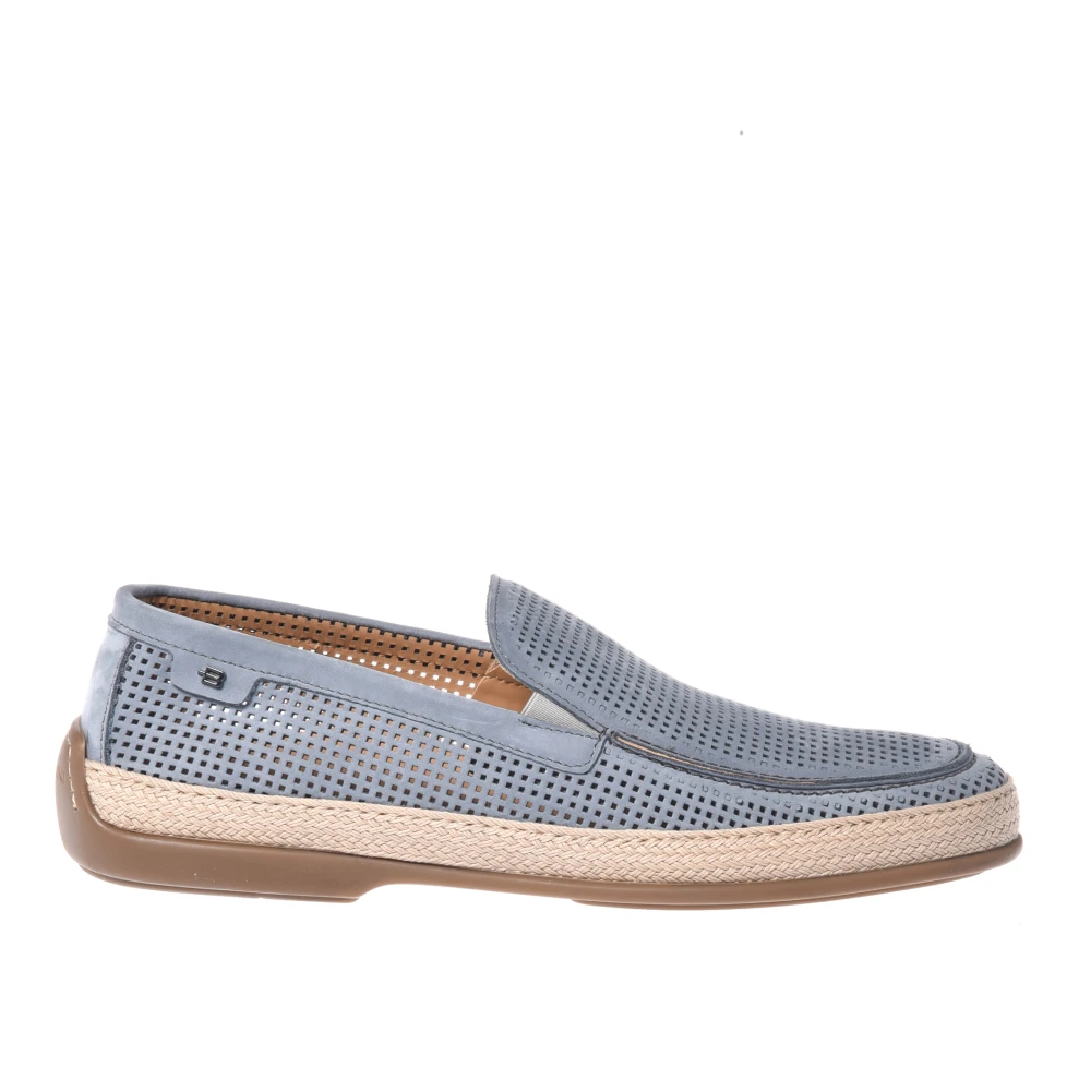 Baldinini Uomo Blu - Mocassino In Nabuk Traforato - Shoes - 40 Eu