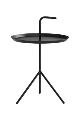 Svart pulverlackerat stål sidobord