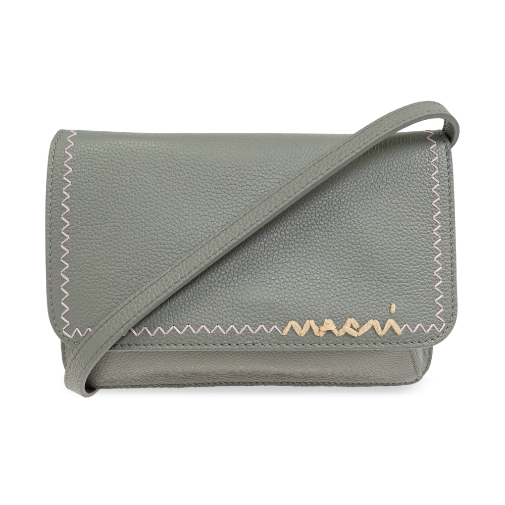 Marni Leren schoudertas Gray Dames