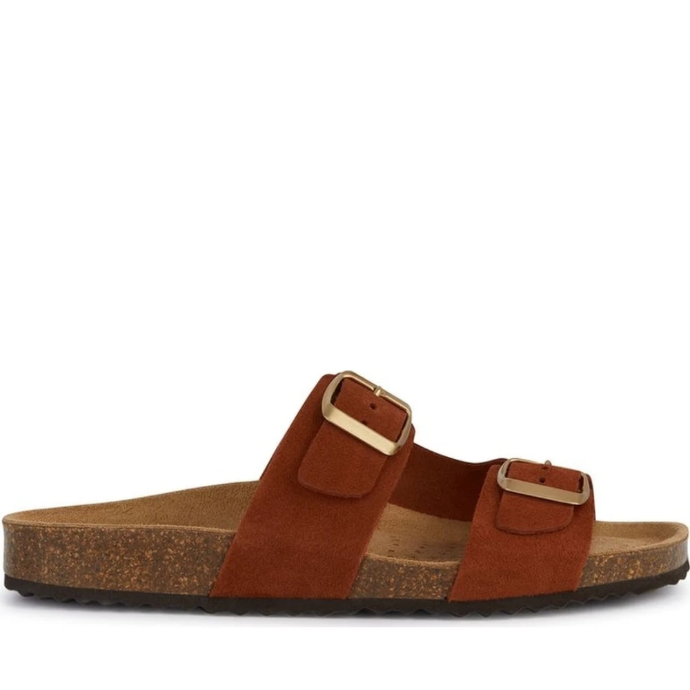 Geox Women's Brown Sliders, 3 Uk, Brionia Sandals