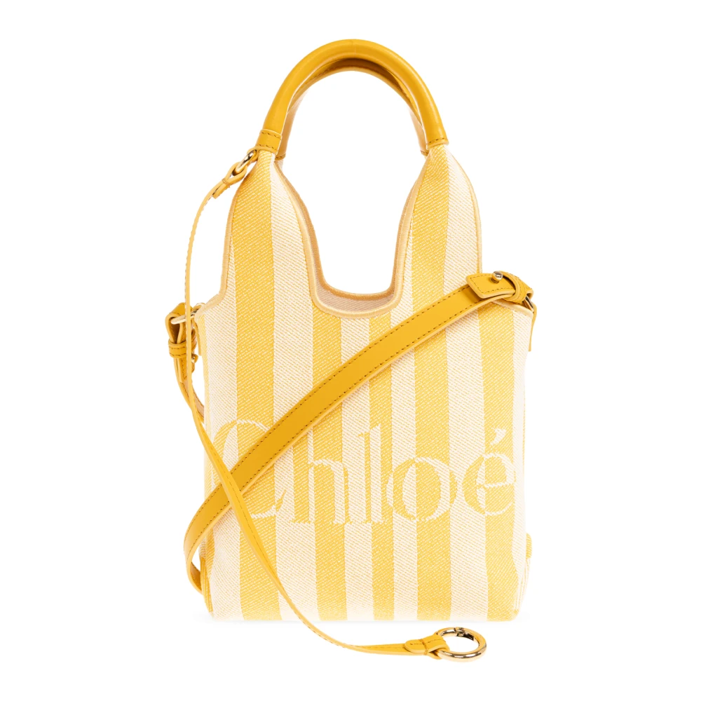 Chloé , Handbags, Female, Yellow, One Size, Stripy Mini Tote Bag