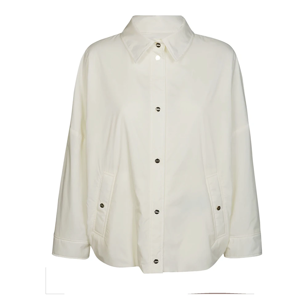 Herno Hooded Overshirt Box Stijl White Dames